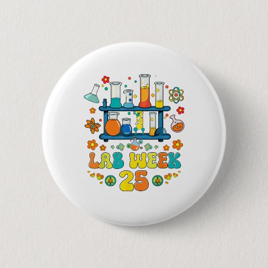 Lab Scientist Lab Week 2025 Mystery Machine van DI Ronde Button 5,7 Cm (Voorkant)
