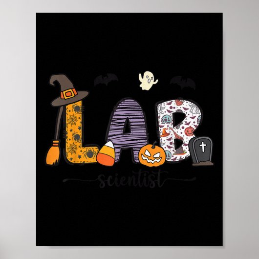 Lab Scientist Medical Lab Science Halloween Labora Poster (Voorkant)