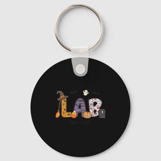 Lab Scientist Medical Lab Science Halloween Labora Sleutelhanger (Voorkant)