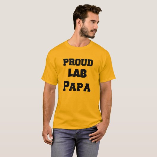 Lab-T-shirt - Proud Lab Papa T-shirt (Voorkant volledig)