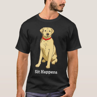 Lab T-Shirt Sit vindt plaats voor labrador Hondenl