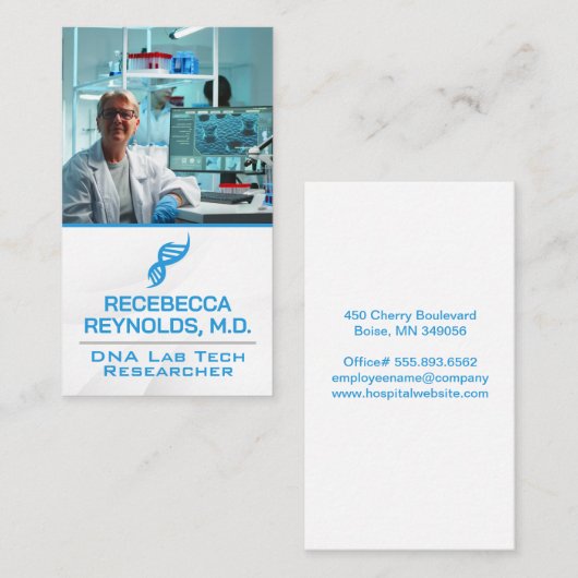 Lab Tech | DNA-Logo Visitekaartje (Voorkant / Achterkant)