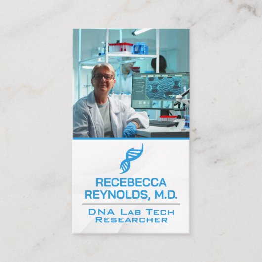 Lab Tech | DNA-Logo Visitekaartje (Voorkant)