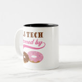 Lab Tech Funny Gift Tweekleurige Koffiemok (Voorkant links)
