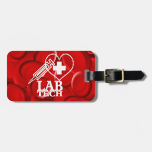 LAB TECH HART SPUIT LOGO BAGAGELABEL