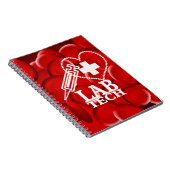 LAB TECH HART SPUIT LOGO NOTITIEBOEK (Rechterzijde)
