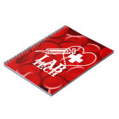 LAB TECH HART SPUIT LOGO NOTITIEBOEK (Linkerzijde)