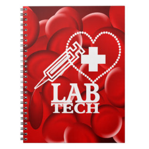 LAB TECH HART SPUIT LOGO NOTITIEBOEK