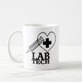 LAB TECH HEART SYRINGE LOGO - LABORATORIUMWETENSCH KOFFIEMOK (Links)
