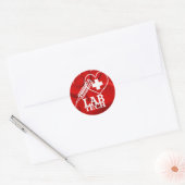 LAB TECH HEART SYRINGE LOGO - LABORATORIUMWETENSCH RONDE STICKER (Envelop)