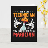 Lab Tech I Am A Lab Technician Laboratory Science Kaart (Gele Bloem)