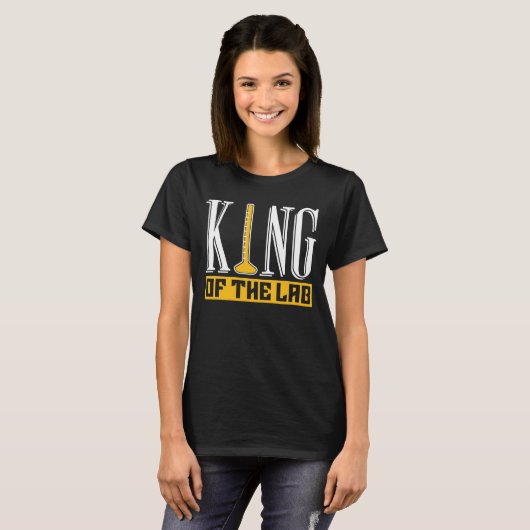 Lab Tech King van de laboratoriumtechnicus T-shirt (Voorkant volledig)