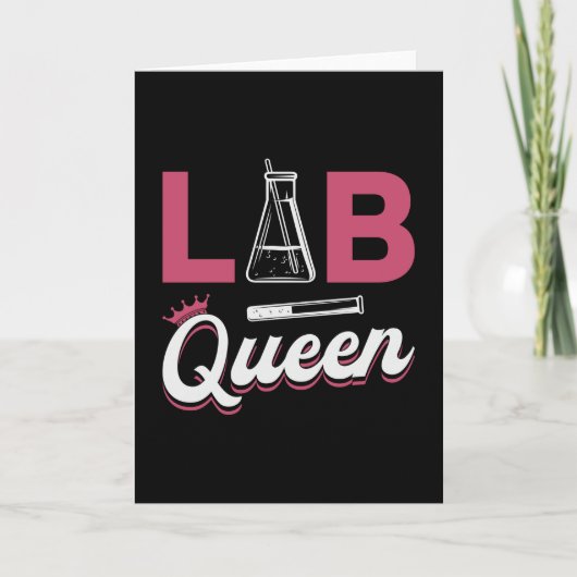Lab Tech Lab Queen Laboratory Science Technicien Kaart (Voorkant)