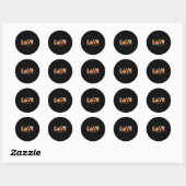 Lab Tech Laboratorium Wetenschapper Herfst Pompoen Ronde Sticker (Vel)