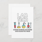 Lab Tech Laboratory Bedankkaart (Voorkant / Achterkant)