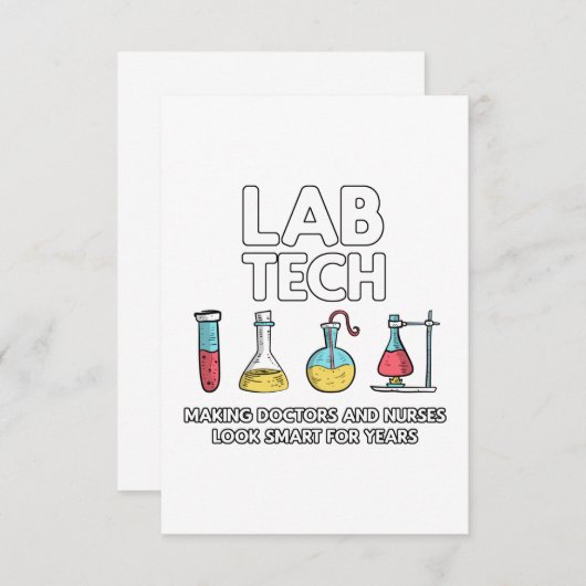 Lab Tech Laboratory Bedankkaart (Voorkant / Achterkant)