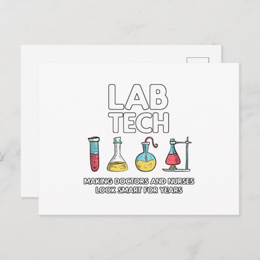 Lab Tech Laboratory Briefkaart (Voorkant / Achterkant)