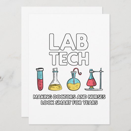 Lab Tech Laboratory Feestdagenkaart (Voorkant / Achterkant)