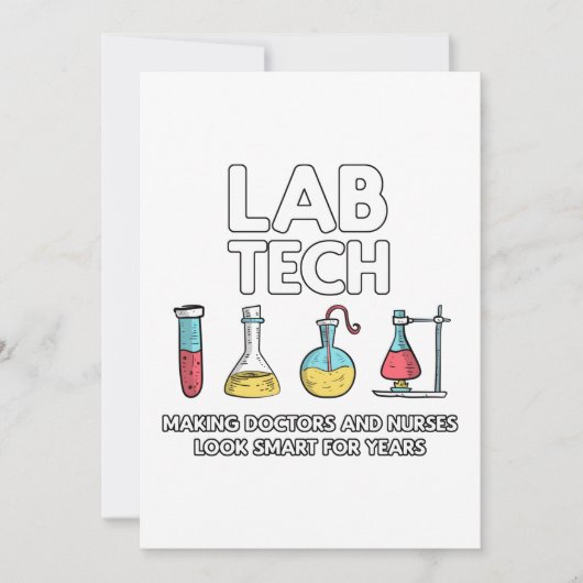 Lab Tech Laboratory Feestdagenkaart (Voorkant)