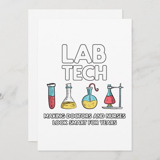 Lab Tech Laboratory Feestdagenkaart (Voorkant / Achterkant)