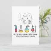 Lab Tech Laboratory Feestdagenkaart (Staand voorkant)