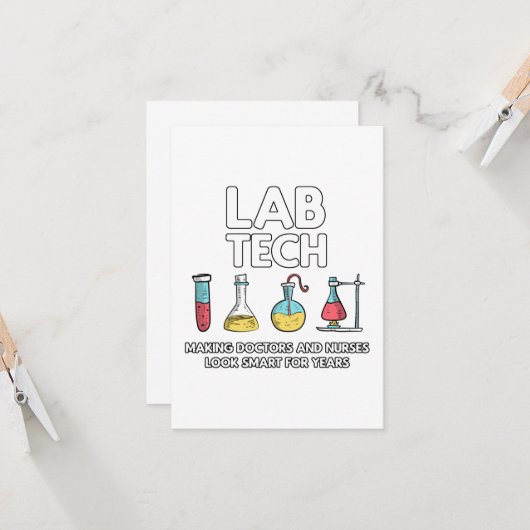 Lab Tech Laboratory Kaart (Voorkant / Achterkant in situ)