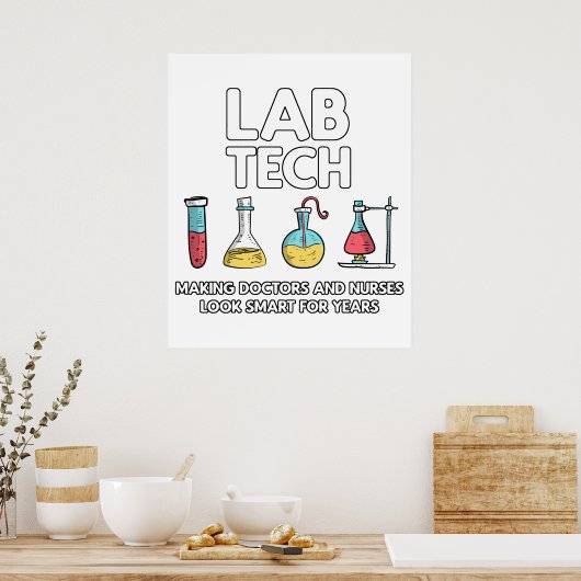 Lab Tech Laboratory Poster (Keuken)