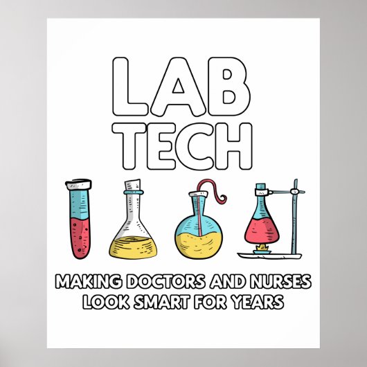 Lab Tech Laboratory Poster (Voorkant)