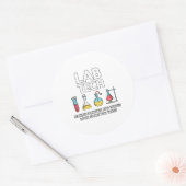 Lab Tech Laboratory Ronde Sticker (Envelop)