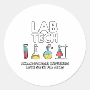 Lab Tech Laboratory Ronde Sticker