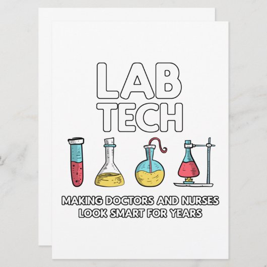 Lab Tech Laboratory Save The Date (Voorkant / Achterkant)
