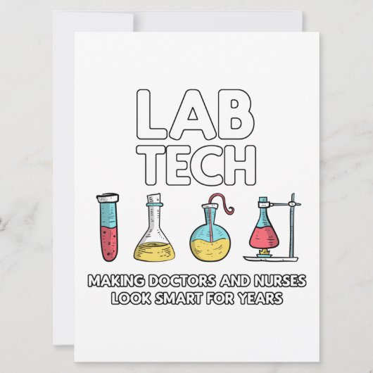 Lab Tech Laboratory Save The Date (Voorkant)