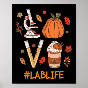 Lab Tech Laboratory Scientist Herfst Pompoen Spice Poster