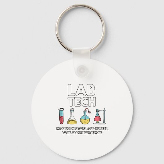 Lab Tech Laboratory Sleutelhanger (Voorkant)