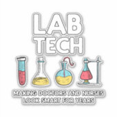 Lab Tech Laboratory Sticker (Voorkant)