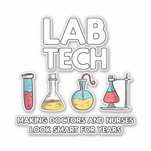 Lab Tech Laboratory Sticker (Voorkant)