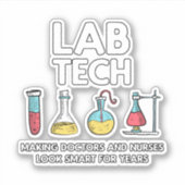 Lab Tech Laboratory Sticker (Voorkant)