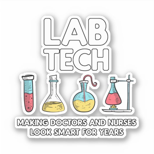 Lab Tech Laboratory Sticker (Voorkant)
