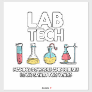 Lab Tech Laboratory Sticker