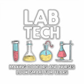 Lab Tech Laboratory Sticker (Voorkant)