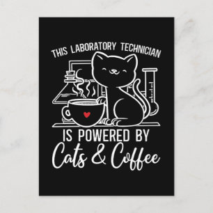 Lab Tech Laboratory Technicity Cats Coffee Chemist Feestdagenkaart