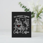 Lab Tech Laboratory Technicity Cats Coffee Chemist Feestdagenkaart (Staand voorkant)