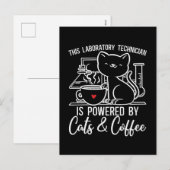 Lab Tech Laboratory Technicity Cats Coffee Chemist Feestdagenkaart (Voorkant / Achterkant)