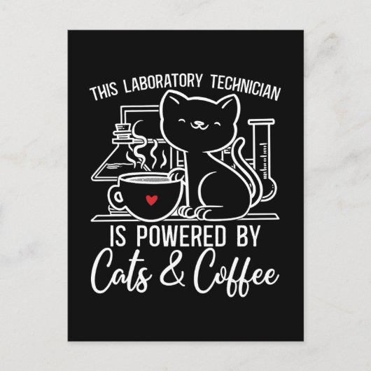 Lab Tech Laboratory Technicity Cats Coffee Chemist Feestdagenkaart (Voorkant)