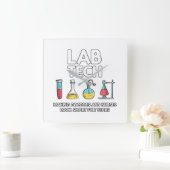 Lab Tech Laboratory Vierkante Klok (Huis)