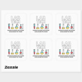 Lab Tech Laboratory Vierkante Sticker (Vel)