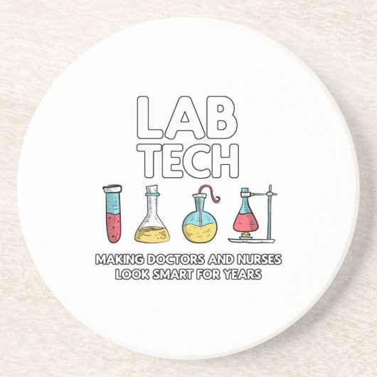 Lab Tech Laboratory Zandsteen Onderzetter (Voorkant)
