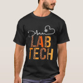 Lab Tech Leopard Heartbeat Appreciation Women Fall T-shirt (Voorkant)