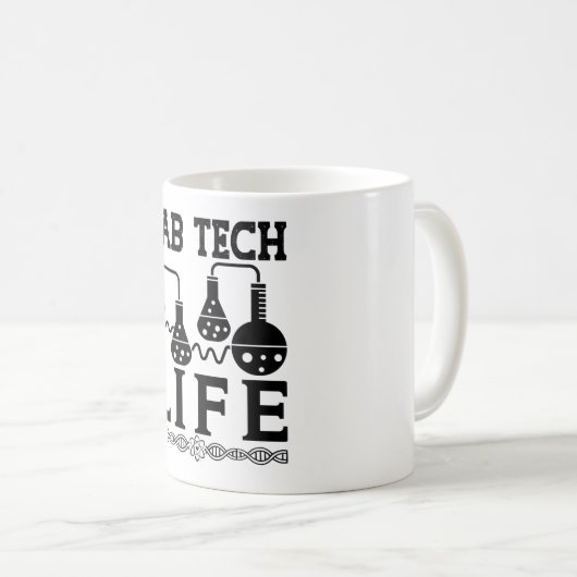 Lab Tech Life Doctor Chemist Laboratory Technician Koffiemok (Voorkant rechts)