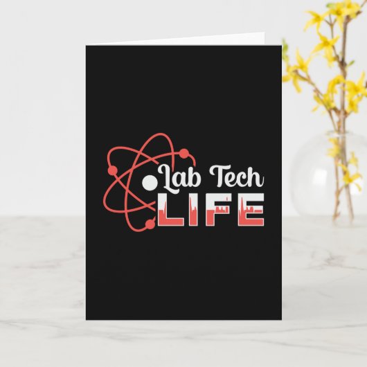 Lab Tech Life Laboratory Science Technicia Gift Kaart (Gele Bloem)
